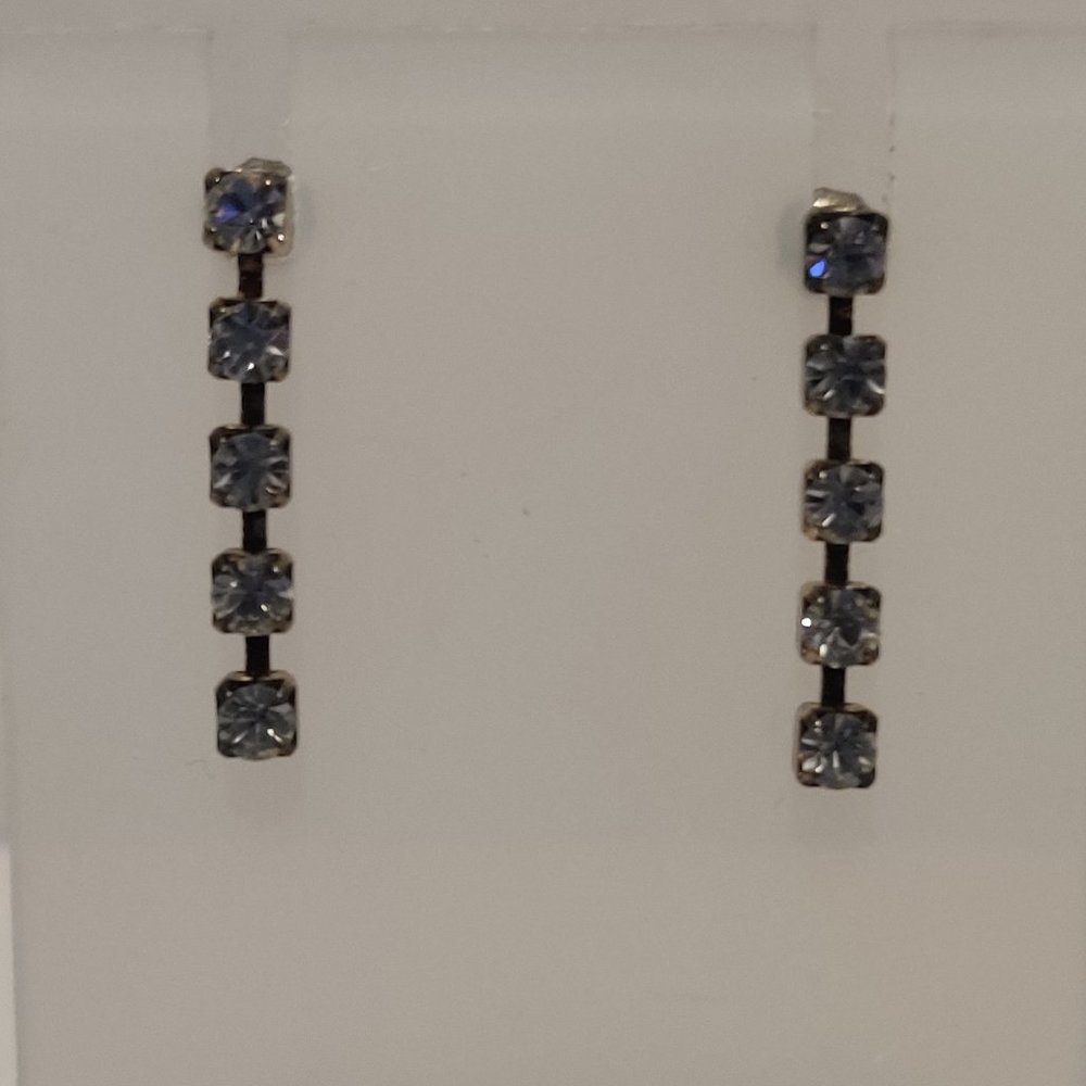 Dainty Rhinestone dangle earrings